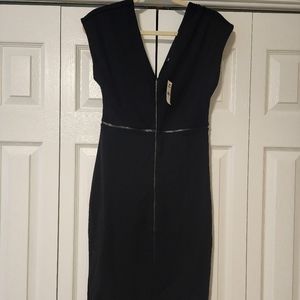 Express Black dress with leather piping. New with tags size small.